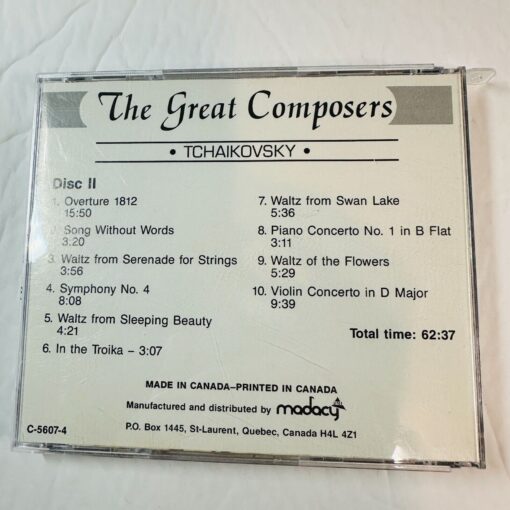 The Great Composers Tchaikovsky Vol. 4 Classical Music Audio CD - Image 2