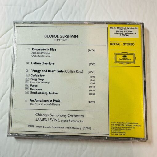George Gershwin Rhapsody In Blue CD By Deutsche Grammophon With Chicago Symphony - Image 2