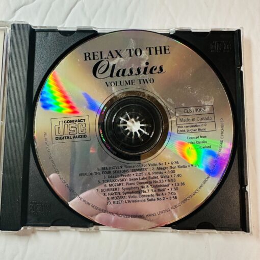 Relax To The Classics Vol 2 CD Mozart Beethoven Vivaldi Schubert 1994 - Image 3