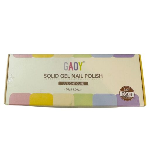 Gaoy Solid Gel Nail Polish UV Light Cure 11.06 Oz Beige Shade 0604 Long-Lasting