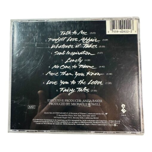 Anita Baker Compositions Audio CD 1990 Elektra Records Soft R&B Soul Album - Image 2
