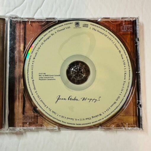 Jann Arden Happy? Music CD Album 1997 Release Mint/BMG Direct Jewel Case - Image 3