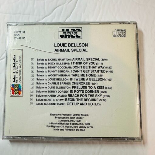 Louie Bellson Airmail Special CD Tribute To Big Band Masters 1990 Heritage Jazz - Image 2
