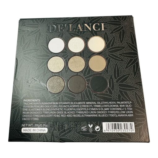 DeLanci Panda 8-Color Black Smoky Eyeshadow Palette Shimmer & Matte Finish 0.7oz - Image 2