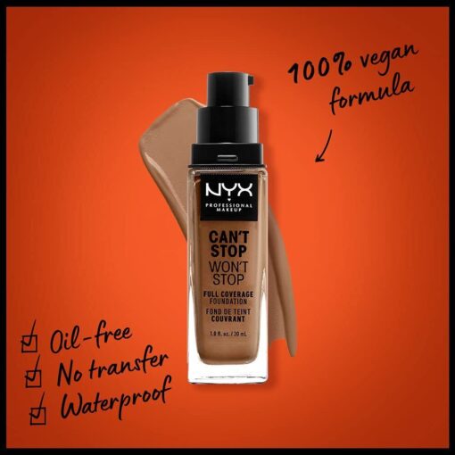 NYX PROFESSIONAL MAKEUP Can't Stop Won't Stop Foundation Matte Finish Mahogany - Image 2