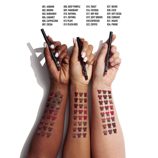 NYX PROFESSIONAL Slim Lip Pencil Long-Lasting Creamy Lip Liner Plum SPL812 - Image 4