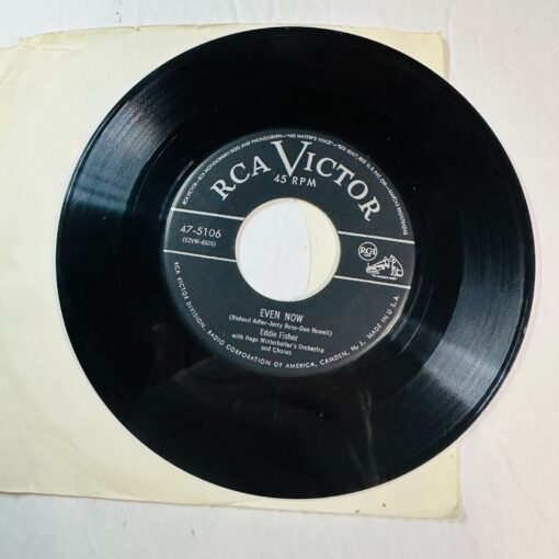 RCA Victor 45 RPM Vinyl Record Eddie Fisher Even Now & If It Were Up To Me - Image 3