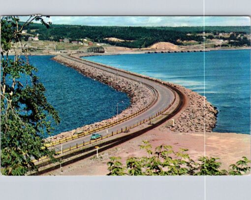 Road To The Isles Causeway Cape Breton Nova Scotia Canada Vintage Postcard 1972