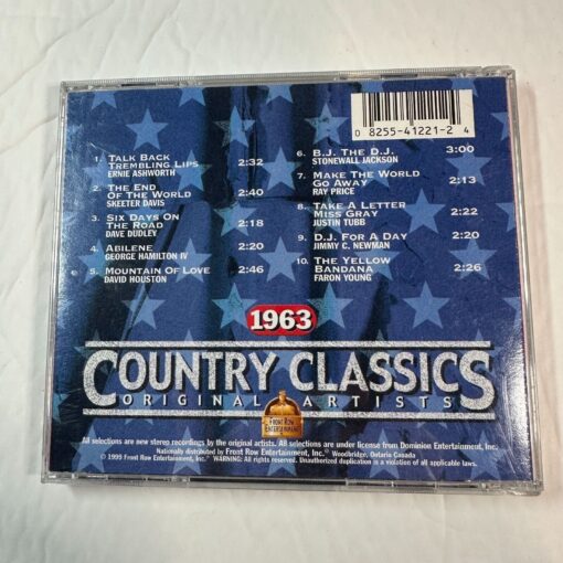 Country Classics Original Artists CD 10 Chart-Topping Hits Of 1963 Skeeter Davis - Image 2