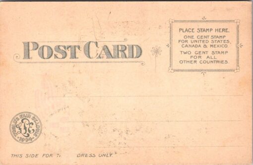 Worlds Fair St. Louis 1904 Official Souvenir Postcard Festival Hall & Cascades # - Image 2