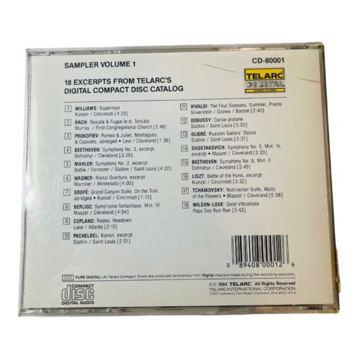 TELARC SAMPLER Telarc Digital Classical Sampler by Various Artists Volume 1 CD - Image 2
