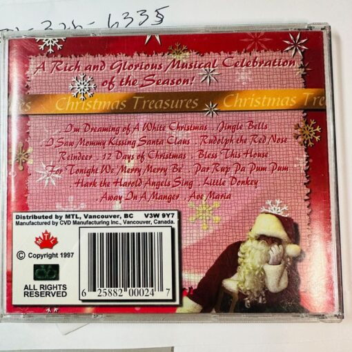 Christmas Treasures Volume 1 CD Traditional Holiday Classics - Image 2