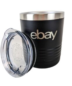 eBay Branded Polar Camel Black Double Walled Ringneck 10oz Tumbler Open 2022