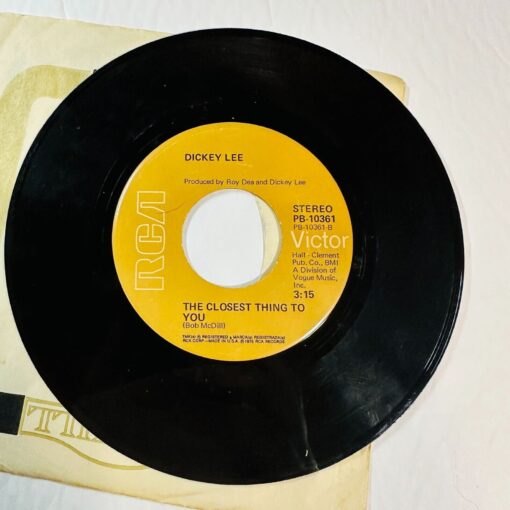 Dickey Lee The Closest Thing To You 7" Vinyl Single RCA Victor Dunhill Sleeve - Image 3