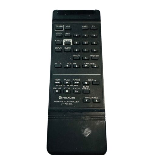 Hitachi Remote Controller VT-RM141A VCR/TV/CATV Universal Black