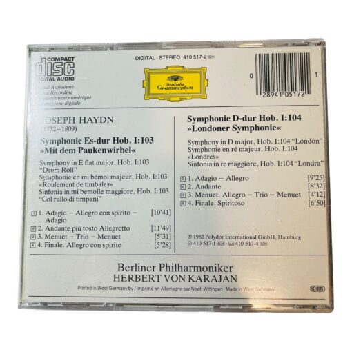 Haydn Symphonien Berliner Philharmoniker • Herbert von Karajan No. 104 103 CD - Image 2