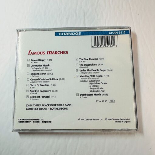 Famous Marches CD John Foster & Black Dyke Mills Band Chandos Collect Series - Image 2