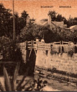 RPPC Postcard Somerset Stone Bridge Bermuda Unposted 1930s