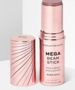 Revolution Glow Mega Beam Stick Face and Body Highlighter Rose Gold 0.63 oz