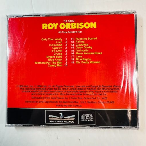 Roy Orbison Greatest Hits CD Special Tribute Collection Silver Eagle Records - Image 2