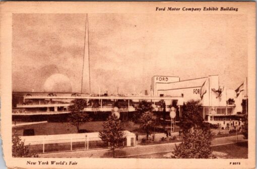 New York Worlds Fair 1964-65 Ford Exhibit Postcard