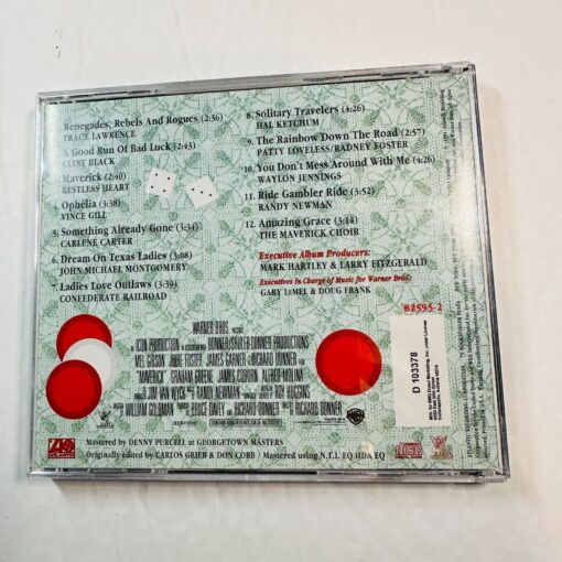 Maverick Soundtrack CD Featuring Mel Gibson Jodie Foster James Garner 1994 - Image 2