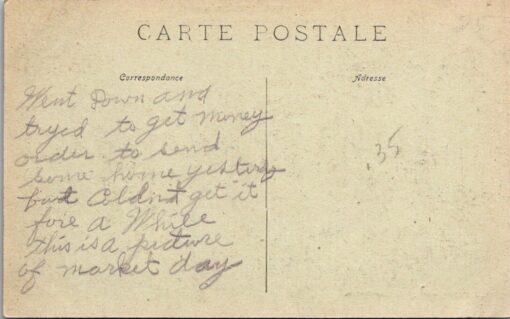 SABLE sur SARTHE France 1745 Vintage Postcard - Image 2