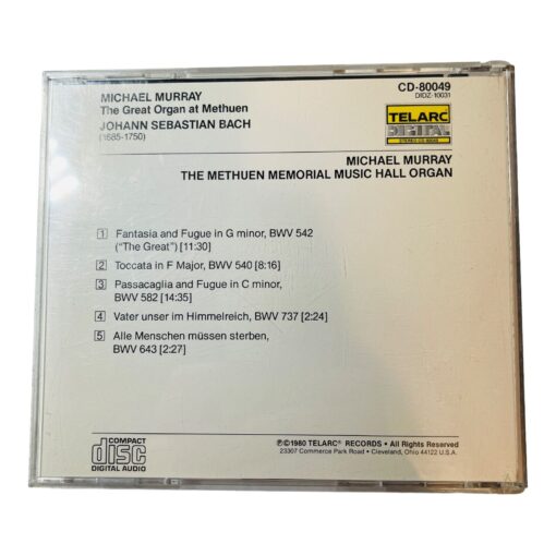 Michael Murray The Great Organ at Methuen - J.S. Bach Organ Works CD - Image 2