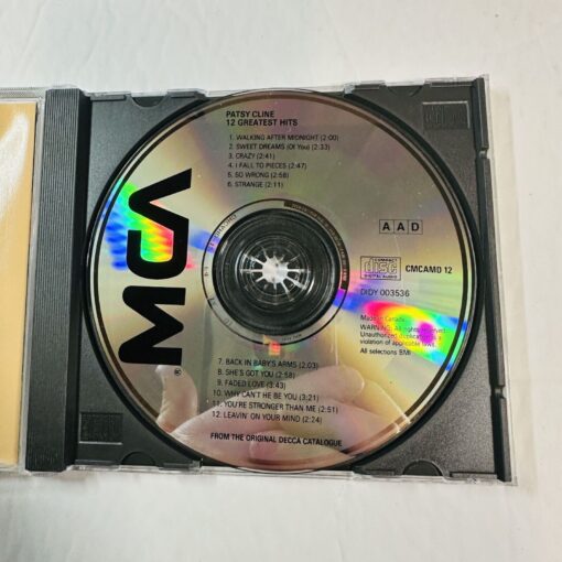 Patsy Cline 12 Greatest Hits CD Album Original Decca MCA Records - Image 3