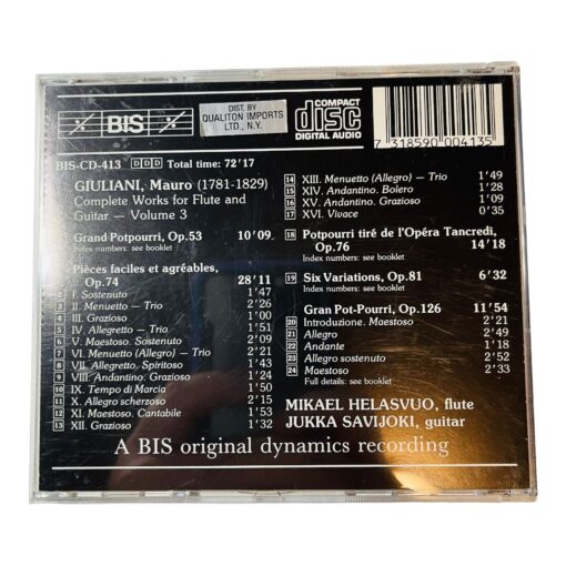 Mauro Giuliani The Complete Works For Flute and Guitar vol 3 - Image 2