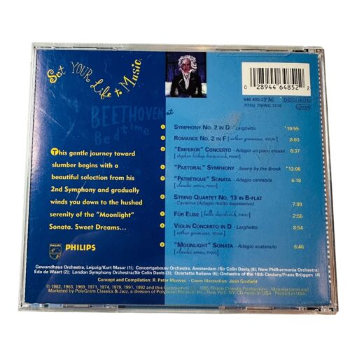 Beethoven At Bedtime CD Philips Gentle Prelude Sleep Classical Music Relaxation - Image 2