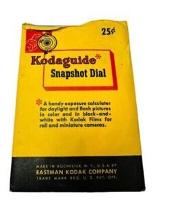 Kodaguide Snapshot Dial Vintage Exposure Calculator Eastman Kodak Company