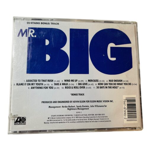 Mr. Big Self-Titled Bonus Track CD 1989 - Image 2