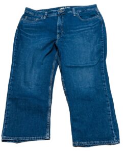 Lee Capri Jeans Women's Size 18 M Regular Fit Mid Rise Medium Wash Denim Blue