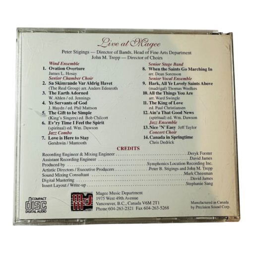 Live At Magee CD Wind Ensemble Senior Magee Secondary School Vancouver Canada - Image 2
