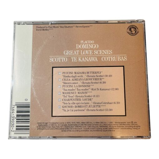 Placido Domingo Great Love Scenes Music CD Classic - Image 2