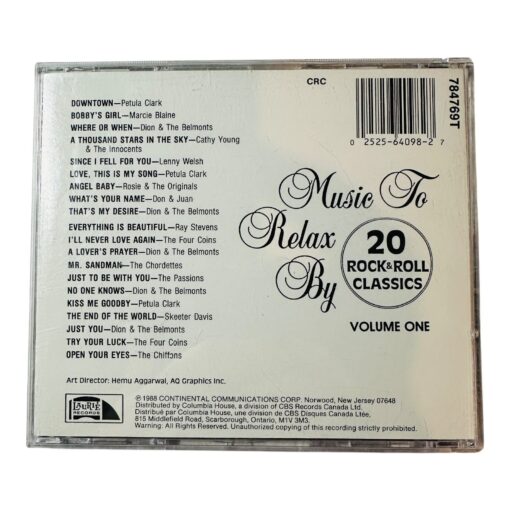 Music To Relax By CD Volume One 20 Rock & Roll Classics Various Artists Retro - Image 2