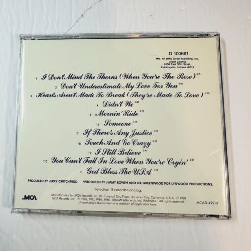 Lee Greenwood Greatest Hits Volume 2 on CD MCA Records MCAD-4219 - Image 2