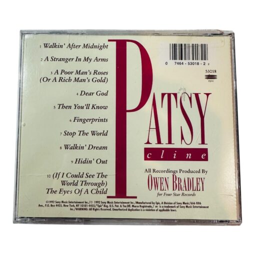 Patsy Cline Forever And Always CD Album Classic Country Music Owen Bradley 1996 - Image 2