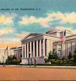 National Gallery Of Art Washington D.C. Vintage Linen MINI Postcard Unused