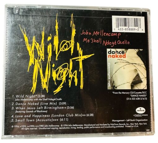 Wild Night Special Collectors Edition CD John Mellencamp MeShell NdegéOcello - Image 2