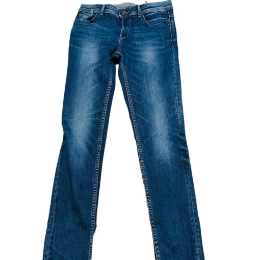 Zara Z1975 Straight Jeans Women's Size 4 High Rise 5 Pocket Design Denim Blue - Image 2