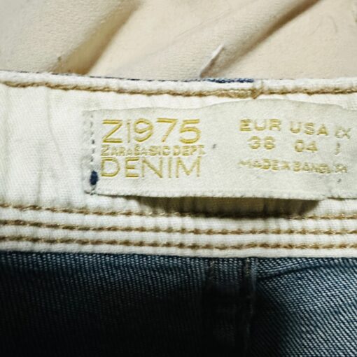 Zara Z1975 Straight Jeans Women's Size 4 High Rise 5 Pocket Design Denim Blue - Image 5