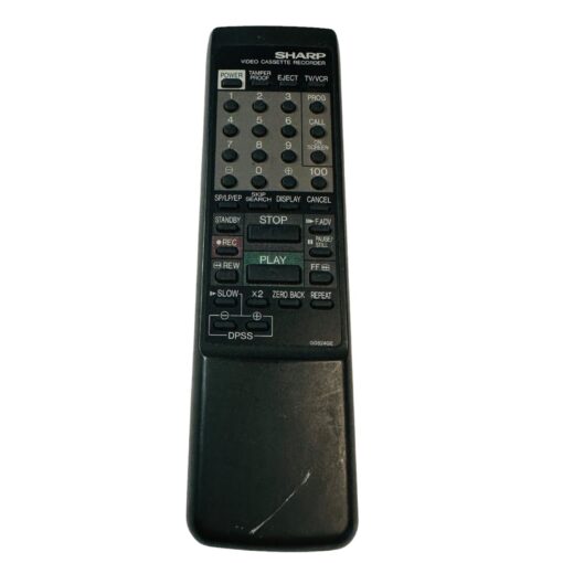 Sharp VCR Remote Control Unit G0824GE For Video Cassette Recorder