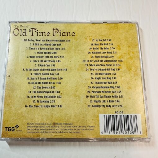 The Best Of Old Time Piano CD 32 Selections TGG Direct 60136 Music Album - Image 2