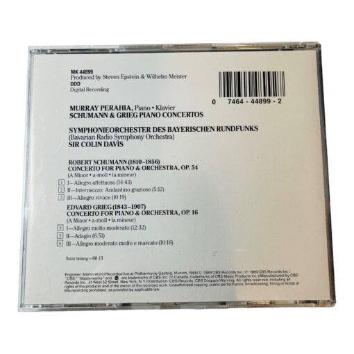 Schumann, Grieg: Piano Concertos - Murray Perahia, Sir Colin Davis - Image 2