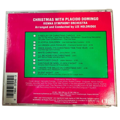 Christmas With Placido Domingo CD Vienna Symphony Orchestra Lee Holdridge - Image 2