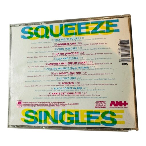 Squeeze Singles 45s And Under CD Album 1992 A&M Records Release - Image 2