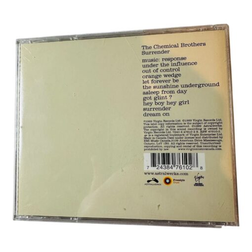 The Chemical Brothers Surrender CD Album 1999 Virgin Records Electronic Music - Image 2
