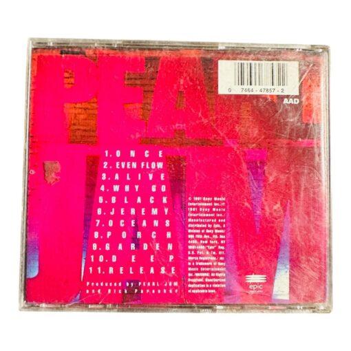 Pearl Jam Ten CD Album 1991 Epic Records Classic Rock Grunge Music Alive Jeremy - Image 2